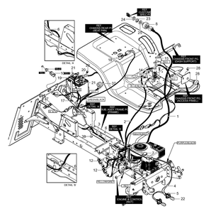 Electrical Assembly Diagram and Parts List for 40319X98C 2001 Briggs and Stratton Lawn Tractor